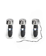 Load image into Gallery viewer, Knotty Floss Biodegradable Bamboo Charcoal No Knot Floss with Grapefruit Seed Extract - Eco-friendly, Vegan - In Refillable Glass Jar, Plastic-Free Packaging - 3 Pack