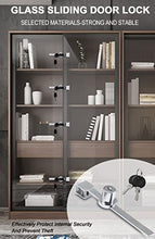 Load image into Gallery viewer, Sliding Glass Door Ratchet Lock Showcase Lock Glass Display Case Lock 8 Pack Keyed Alike