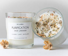 Load image into Gallery viewer, My Lumina Purification Sage Lavender Candle - Smudging Chakra Balancing Healing Candle Natural Soy Wax - White Sage Natural Scented Purifying Candle for Aromatherapy