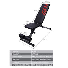 Load image into Gallery viewer, Adjustable Weight Bench Upgrade Utility Full Body Exercise Workout Bench Flat/Incline/Decline Bench Press for Home Gym Black
