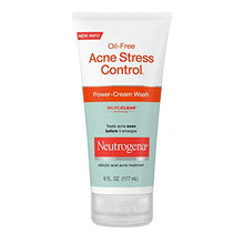 Load image into Gallery viewer, Neutrogena Oil-Free Acne Stress Control Power-Cream Face Wash, Salicylic Acid Acne Treatment for Acne-Prone Skin, 6 fl. oz (Pack of 3)