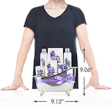 Load image into Gallery viewer, Gift Set for Women, Gift Basket for Women, Body & Earth Women Bath Set 7 Pcs Lavender Spa Basket with Shower Gel, Bubble Bath, Bath Salts, Body Lotion, Scented Candle, Mother's Day Gifts for Mom
