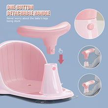 Load image into Gallery viewer, Baby Bath Seat Infant Bath Seat Baby Bathtub Seat for Baby Sitting Up in The Tub Toddler Bath Seat 6 to 18 Months Baby Shower Seat Baby Bath Chair with Non-Slip Mat Toys Backrest Suction Cups(Pink)