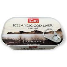 Load image into Gallery viewer, Ican Icelandic Wild Cod Liver 4.06oz/115g Pack of 3