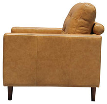 Load image into Gallery viewer, Amazon Brand – Rivet Cove Modern Tufted Accent Chair with Tapered Legs, Mid-Century, 32.7"W, Caramel