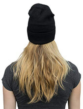 Load image into Gallery viewer, EMF Protection Hat Radiation Blocking Beanie by Halsa. Silver Fabric. High Shielding Efficiency. Blocks Radiation from Cell Phones, WiFi, Smart Meters, Power Lines, Microwaves and More. Black.
