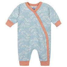 Load image into Gallery viewer, Grow by Gerber Baby Girls Organic 3-Pack Coverall Set, Green/Ivory/Orange, 3-6 Months