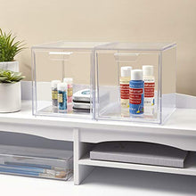 Load image into Gallery viewer, STORi Audrey Stackable Cosmetic Organizer Drawers 6-3/4" Tall | set of 2 Clear