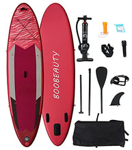 Load image into Gallery viewer, BOOBEAUTY Stand Up Paddle Board, Inflatable Surfboard with Adjustable Floating Paddle, Pump, Waterproof Bag, Ankle Leash for Adults Youth and Kids