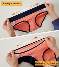 Load image into Gallery viewer, INNERSY Teen Girls Underwear Cotton Stretch Briefs Comfy Mid Rise Panties 6 Pack (12-14 Years, Bright Colors)