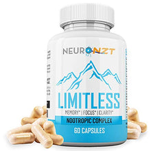 Load image into Gallery viewer, Limitless – NZT Nootropic Brain Booster Supplement – Enhance Focus, Boost Concentration & Improve Memory | Mind Enhancement with Amino Acids & DHA for Neuro Energy & IQ – 30 Day Supply - Made in USA