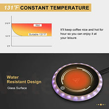 Load image into Gallery viewer, Symani Coffee Mug Warmer - Smart Wax Candle Warmer with Auto Shut Off for Home Office Desk Use, Electric Hot Plate with Touch Control,Mugs Warmer with Light for Beverage Cocoa Tea Water Milk