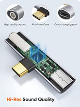 Load image into Gallery viewer, USB C to 3.5mm Headphone and Charger Adapter,CableCreation 2 in 1 Type-C to Hi-Res 3.5mm Audio with PD Fast Charge for iPad Mini, Pixel 2/3, Note10/9,Galaxy S22/S21/S20 etc