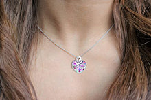 Load image into Gallery viewer, Yopicks June Birthstone Necklace Love Heart Pendant Necklaces Anniversary Jewelry Gifts for Women Aurora Crystal Necklace
