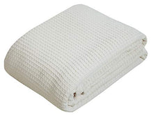 Load image into Gallery viewer, 100% Soft Premium Ringspun Cotton Thermal Blanket - Twin/Twin XL - Ivory - Snuggle in These Super Soft Cozy Cotton Blankets - Perfect for Layering Any Bed - Provides Comfort and Warmth for Years