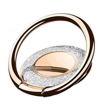 Load image into Gallery viewer, RXKEJI Cell Phone Ring Stand Finger Holder Sparkle Glitter Grip Kickstand Compatible with Universal Tablet iPad Smartphone iPhone 12 11 Pro Xs Max XR 7 8 Plus Samsung Galaxy S10 S20 Note 20 Gold
