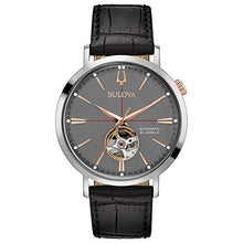 Load image into Gallery viewer, Bulova Men's Classic Automatic Stainless Steel with Black Stainless Steel Strap, Silver-Tone (Model: 98A187)