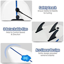 Load image into Gallery viewer, GYMAX Surfboard, 6FT Stand Up Paddle Board with Removable Fins & Safety Leash, Lightweight Non-Slip Paddle Board for Teenagers, Adult, Beginners (Daisy)