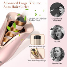Load image into Gallery viewer, Automatic Curling Iron, Hair Curlers with 1” Ceramic Ionic Barrel, Smart Anti-Stuck, Auto Shut-Off, 3 Timers and 4 Temps Up to 430℉, Curling Wand with Dual Voltage for Styling