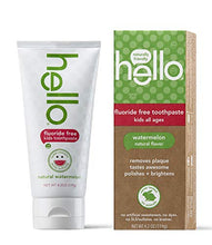 Load image into Gallery viewer, Hello Oral Care Kids Fluoride Free and SLS Free Toothpaste, Natural Watermelon, 4.2 Ounce