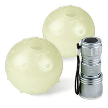 Load image into Gallery viewer, Glow in The Dark Balls for Dog, Light Up Dog Fetch Toy Balls for Large and Small Dogs, Come with a 21 LED UV Flashlight for The Best Glowing Effect at The Night (R&L 2 Pack - 2.5 inch)