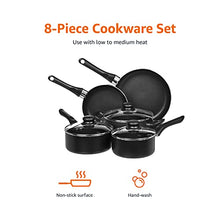 Load image into Gallery viewer, Amazon Basics Non-Stick Cookware Set, Pots and Pans - 8-Piece Set