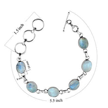 Load image into Gallery viewer, Natural Moonstone Bracelet Sterling Silver Gift for Her Men Women Teens Wife Mom Girlfriend