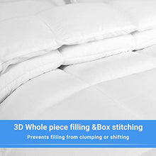 Load image into Gallery viewer, TEXARTIST Queen Size White Comforter Soft Quilted Down Alternative Duvet Insert with Corner Tabs, All Season, 4D Spiral Fiber, Machine Washable-88x88 inches,White