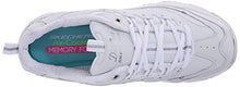 Load image into Gallery viewer, Skechers Sport Women's D'Lites Memory Foam Lace-up Sneaker,White Silver,8 W US