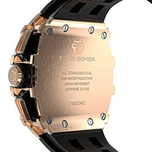 Load image into Gallery viewer, TSAR BOMBA Mens Watches Luxury Tonneau Watches for Men Waterproof 50M Analog Replica Watch Chronograph Calendar Date Menâs Dress Business Work Watch Diver Large Square Face Wristwatch