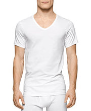 Load image into Gallery viewer, Calvin Klein Men's Cotton Classics Short Sleeve V-Neck T-Shirt, White (3 Pack), Large