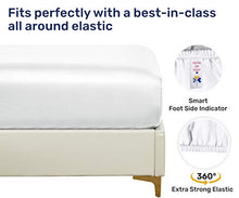 Load image into Gallery viewer, California Design Den 400-Thread-Count Twin XL Sheets, 100% Cotton, Blue Color 3 Piece Bedding Set, Sateen Weave Bed Sheet for Kids, Teens & Adult Beds Includes Fitted Sheet, Flat Sheet and Pillowcase