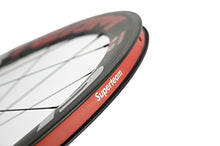 Load image into Gallery viewer, Superteam Carbon Fiber Road Bike Wheels 700C Clincher Wheelset 50mm Matte 23 Width (Red and White Decal)