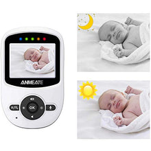 Load image into Gallery viewer, Video Baby Monitor with Digital Camera, ANMEATE Digital 2.4Ghz Wireless Video Monitor with Temperature Monitor, 960ft Transmission Range, 2-Way Talk, Night Vision, High Capacity Battery (White)