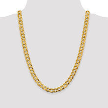 Load image into Gallery viewer, 14k Yellow Gold 9.4mm Solid Flat Cuban Chain Necklace 24 Inch Pendant Charm Curb Miami Fine Jewelry For Women Gifts For Her