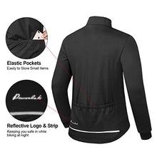 Load image into Gallery viewer, Przewalski Cycling Bike Jackets for Men Winter Thermal Running Jacket Windproof Breathable Reflective Softshell Windbreaker (X-Large,Black)