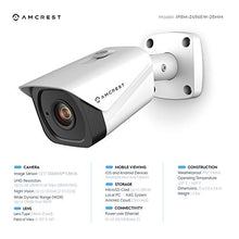 Load image into Gallery viewer, Amcrest UltraHD 4K (8MP) Outdoor Bullet POE IP Camera, 3840x2160, 131ft NightVision, 2.8mm Lens, IP67 Weatherproof, MicroSD Recording, White (IP8M-2496EW-28MM)