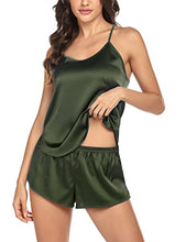 Load image into Gallery viewer, Ekouaer Sleepwear Womens Sexy Lingerie Satin Pajamas