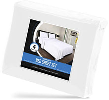 Load image into Gallery viewer, Utopia Bedding Bed Sheet Set - 4 Piece Full Bedding - Soft Brushed Microfiber Fabric - Shrinkage & Fade Resistant - Easy Care (Full, White)