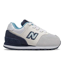 Load image into Gallery viewer, New Balance Baby 574 V1 Pack Lace-Up Sneaker, Whisper White, 3 W US Infant