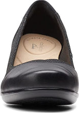 Load image into Gallery viewer, Clarks Emily Alexa Black Synthetic/Leather Combination 8 B (M)