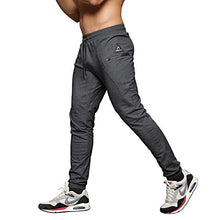 Load image into Gallery viewer, MAIKANONG Mens Slim Fit Joggers Tapered Sweatpants for Gym Running Athletic Dark Grey