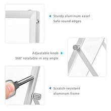 Load image into Gallery viewer, Small Dry Erase White Board for Desk 10" X 10", ARCOBIS Magnetic Portable Double-Sided Easel Board Personal Desktop Tabletop Dry Erase Board with Stand for Students Kids Home Office
