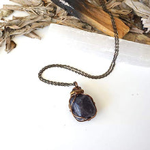 Load image into Gallery viewer, Real Raw Sapphire Pendant Necklace - Natural Blue Crystal Gemstone Virgo September Birthstone - 24 Inch - Unisex Birthday Gifts Anniversary Men Women Jewelry