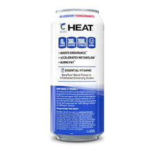 Load image into Gallery viewer, CELSIUS HEAT Blueberry Pomegranate Performance Energy Drink, Zero Sugar, 16oz. Can (Pack of 12)