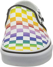 Load image into Gallery viewer, Vans Unisex-Child Classic Slip-on (Little Big Kid) (Rainbow Check (Blk/Wht), Numeric_6)