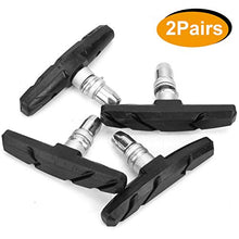 Load image into Gallery viewer, GPMTER 2 Pairs Bike Brakes Pads Set, 70mm for Cruiser MTB Mountain Bicycle Universal V-Brake Blocks with Hex Nut and Shims, No Noise No Skid …