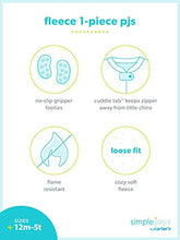 Load image into Gallery viewer, Simple Joys by Carter's Baby Girls' Loose-Fit Flame Resistant Fleece Footed Pajamas, Pack of 3, Polar Bear/Pig/Fox, 18 Months