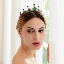 Load image into Gallery viewer, Tgirls Baroque Bride Wedding Queen Crowns and Tiaras Rhinestones Vintage Bridal Pageant Headband for Women
