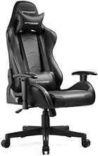 Load image into Gallery viewer, GTRACING Gaming Chair Racing Office Computer Ergonomic Video Game Chair Backrest and Seat Height Adjustable Swivel Recliner with Headrest and Lumbar Pillow Esports Chair,Black